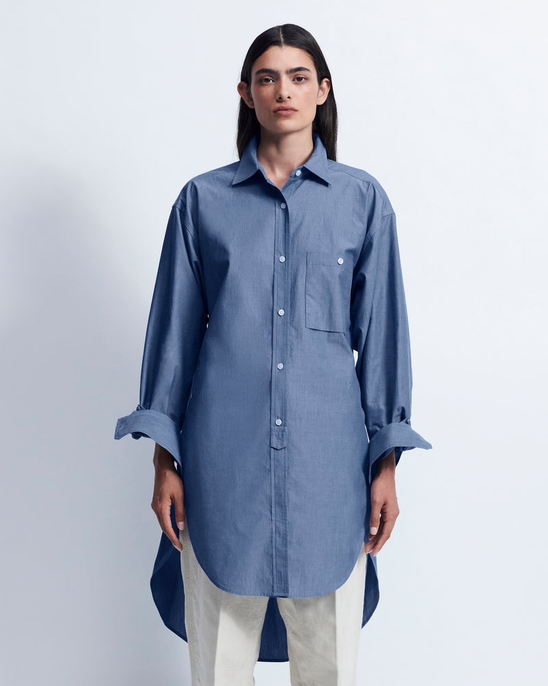 Alex - Breeze Technical Poplin in Chambray Blue - view 1