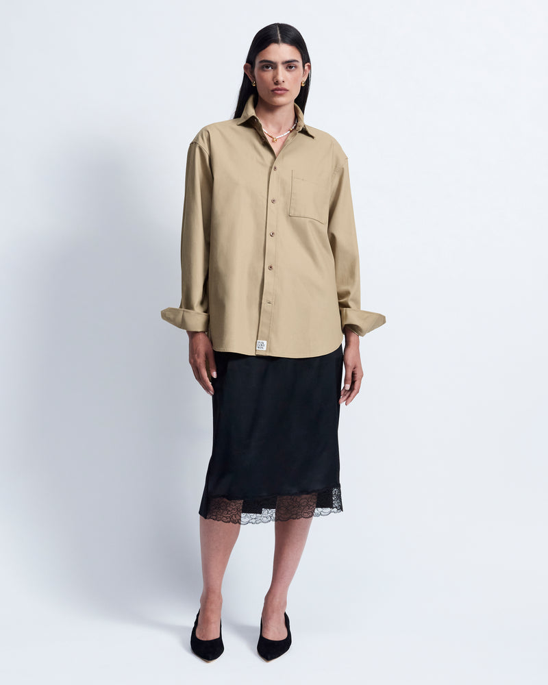Ruba - High Twist Gabardine in Tan - view 1