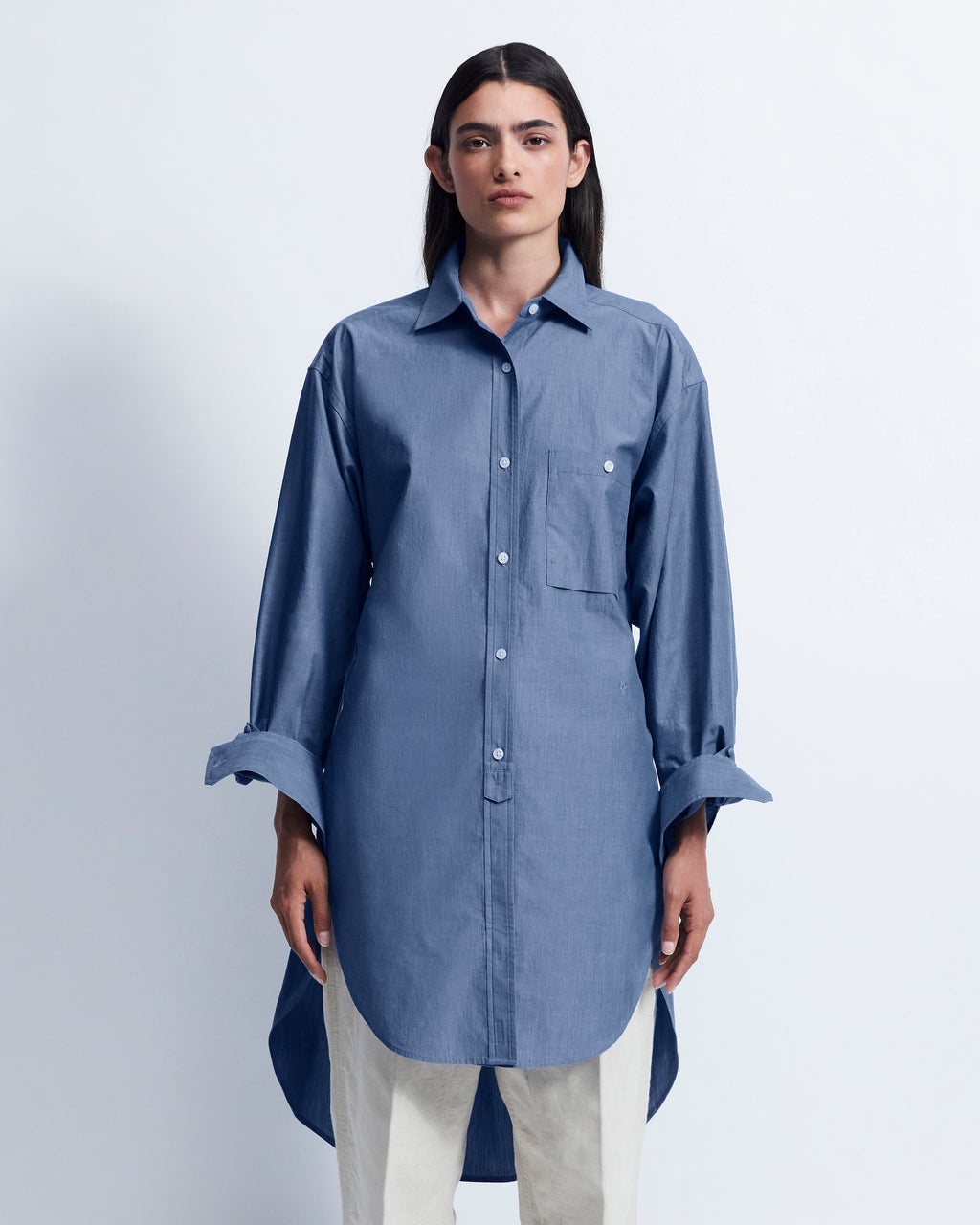 Alex - Breeze Technical Poplin in Chambray Blue - view 1