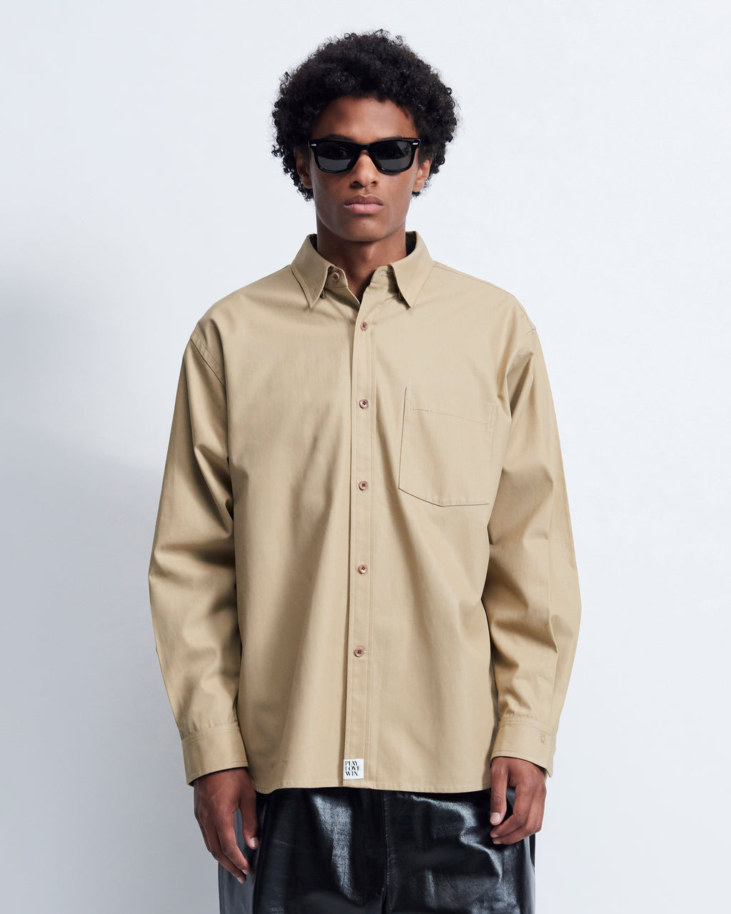 Billie - High Twist Gabardine in Tan - view 1