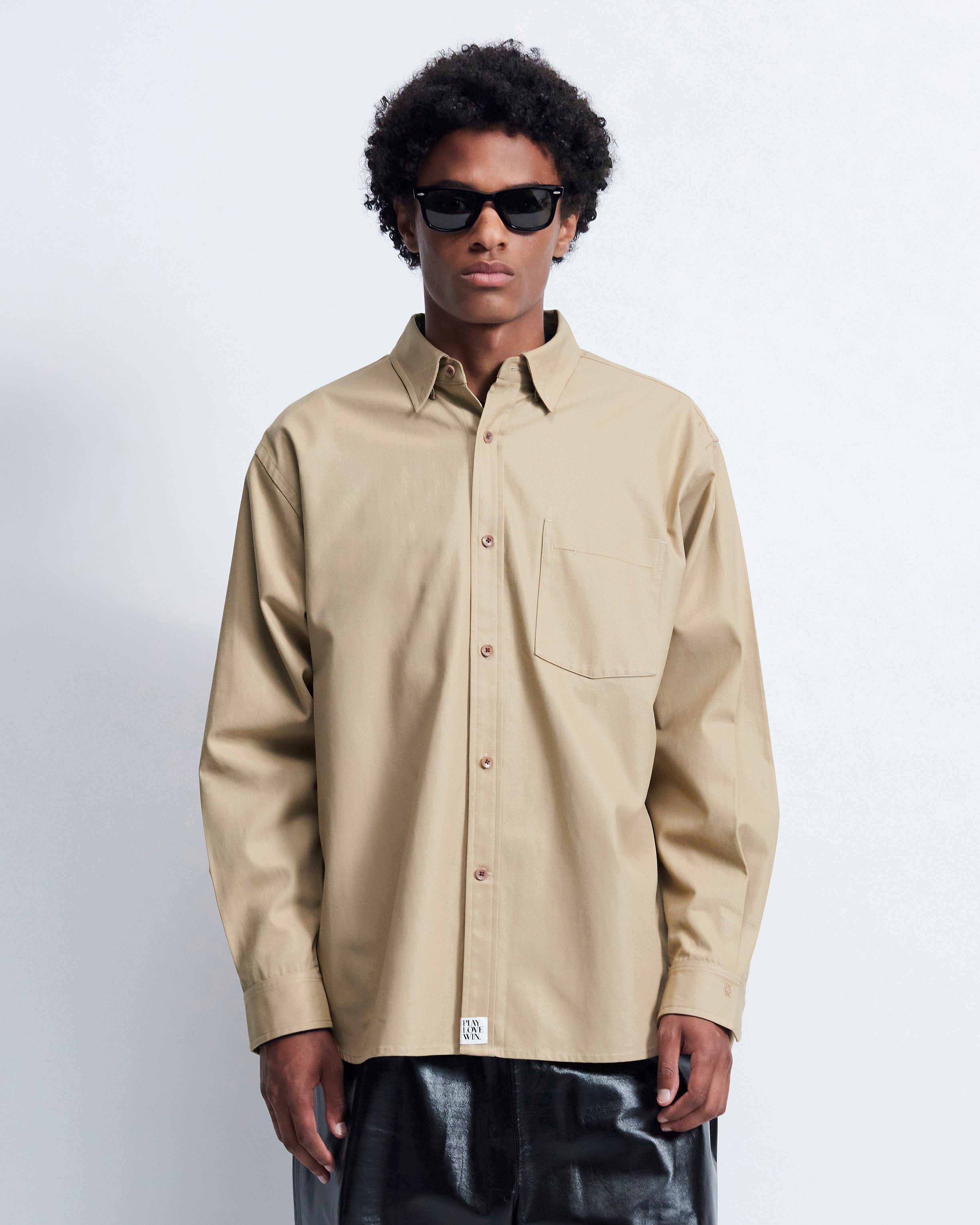 Billie - High Twist Gabardine in Tan - view 1