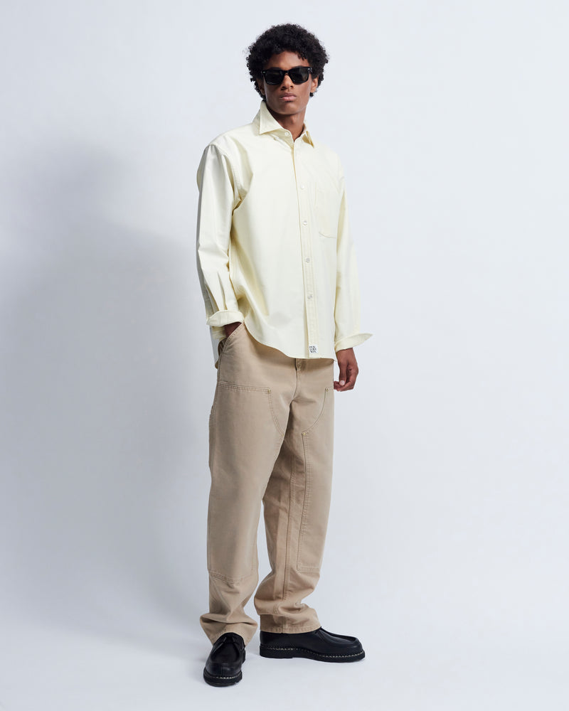 Billie - High Twist Oxford in Butter Yellow - view 1