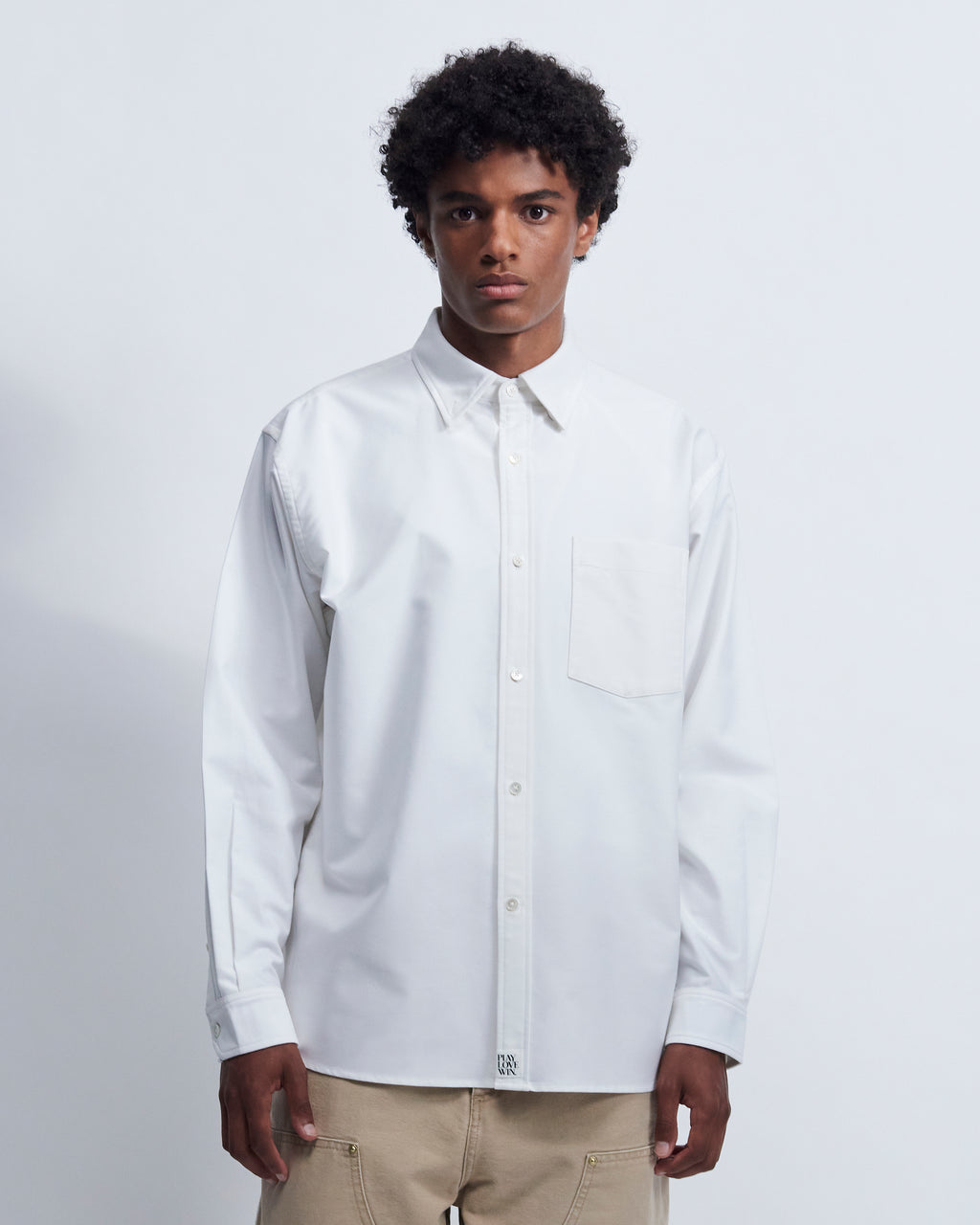 Billie - High Twist Oxford in Optic White - view 1