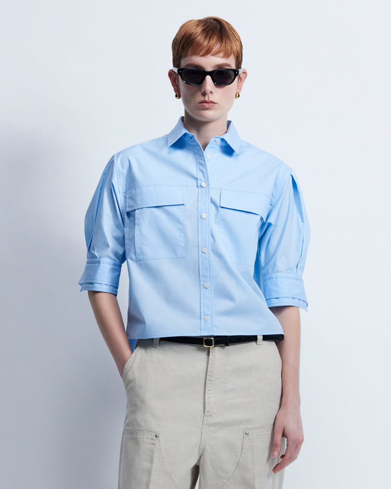 Fanny - Cotton Poplin in Sky Blue - view 1
