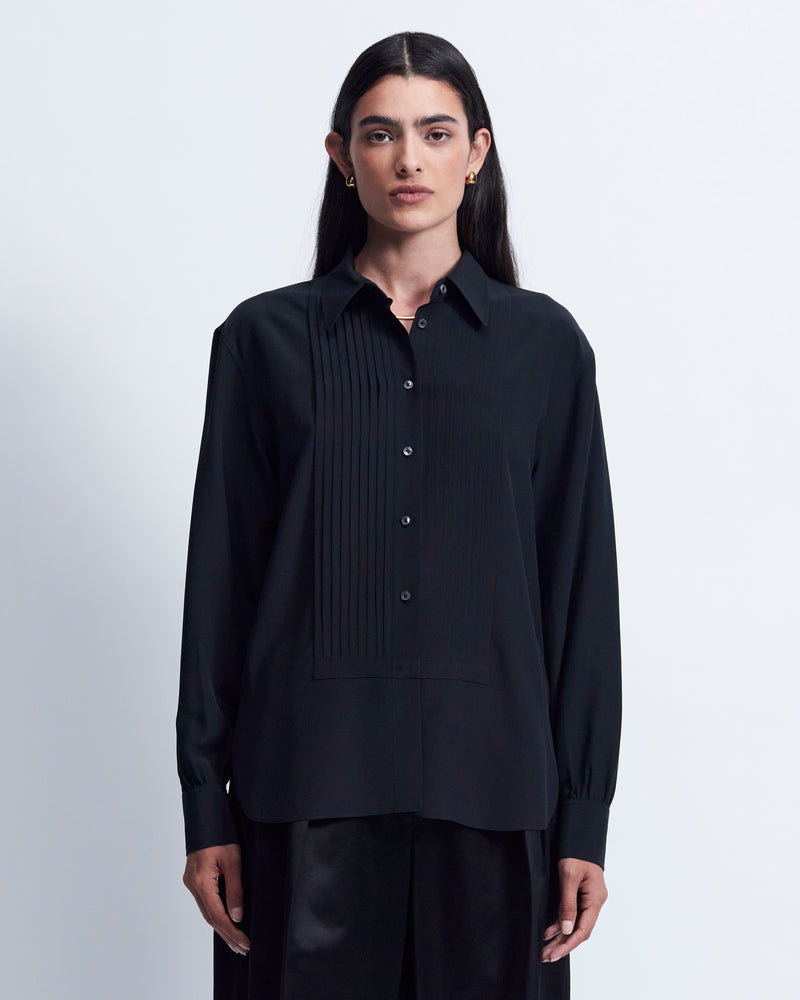 Justine - Silk Habotai in Black - view 1