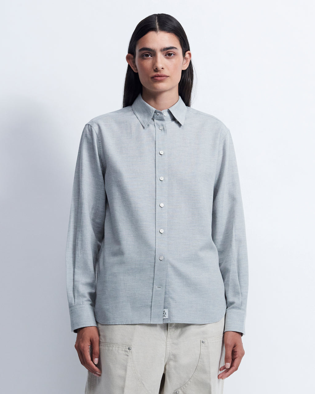 Lillian - Cotton Cashmere in Heather Grey - view 1