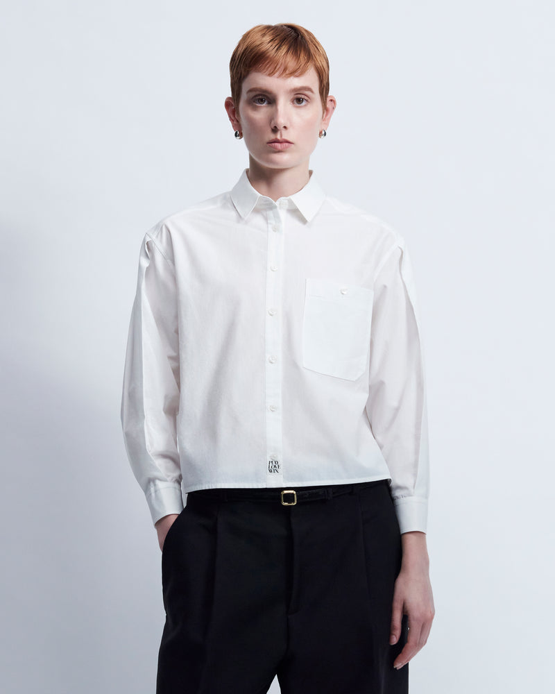 Linda - Breeze Technical Poplin in Porcelain White - view 1