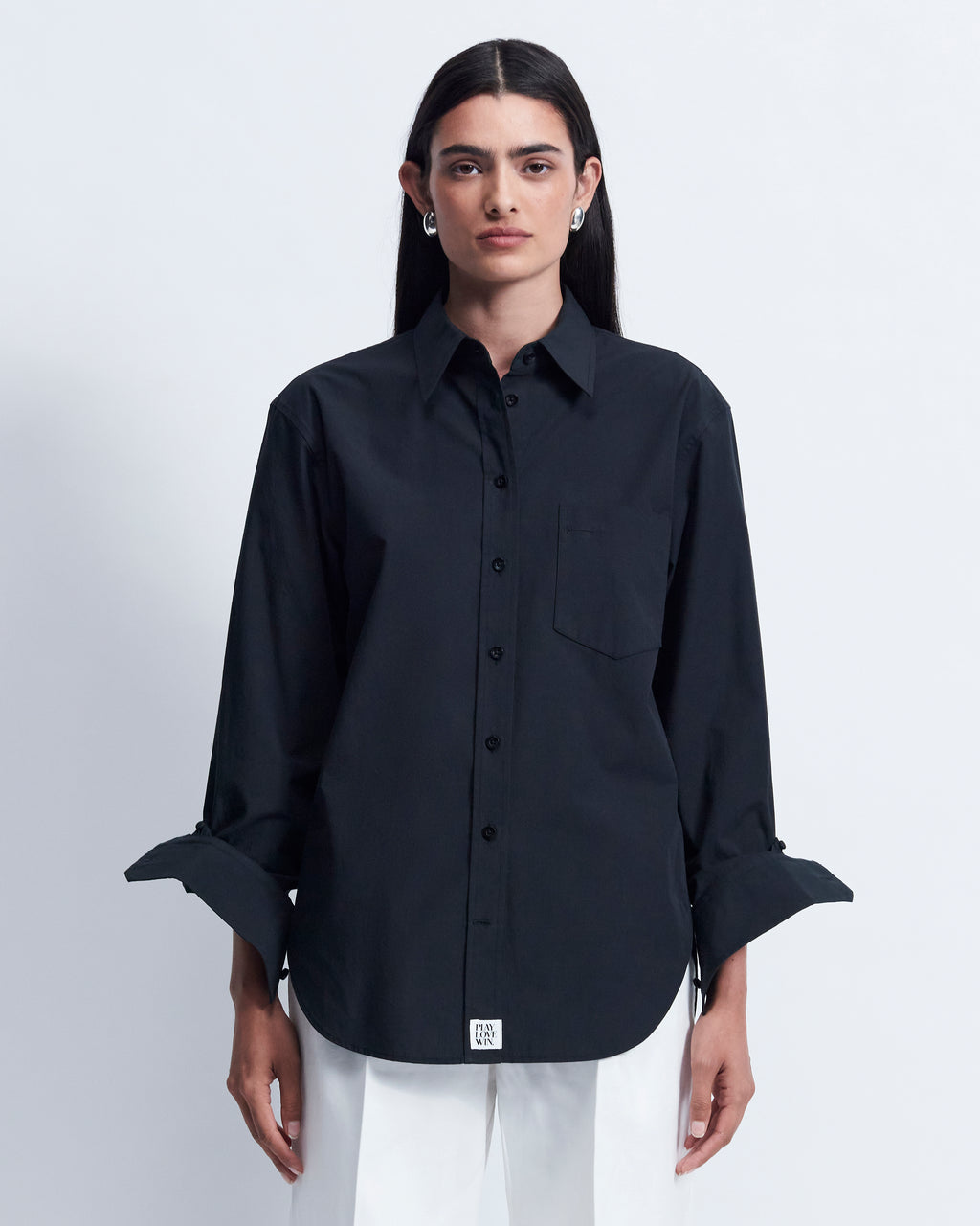 Maria - Breeze Technical Poplin in Black - view 1
