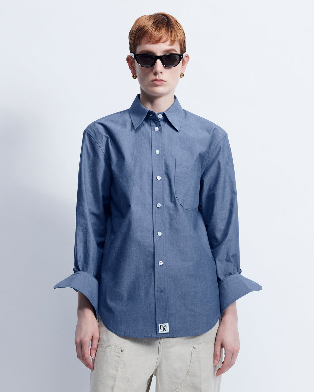 Maria - Breeze Technical Poplin in Chambray Blue - view 1