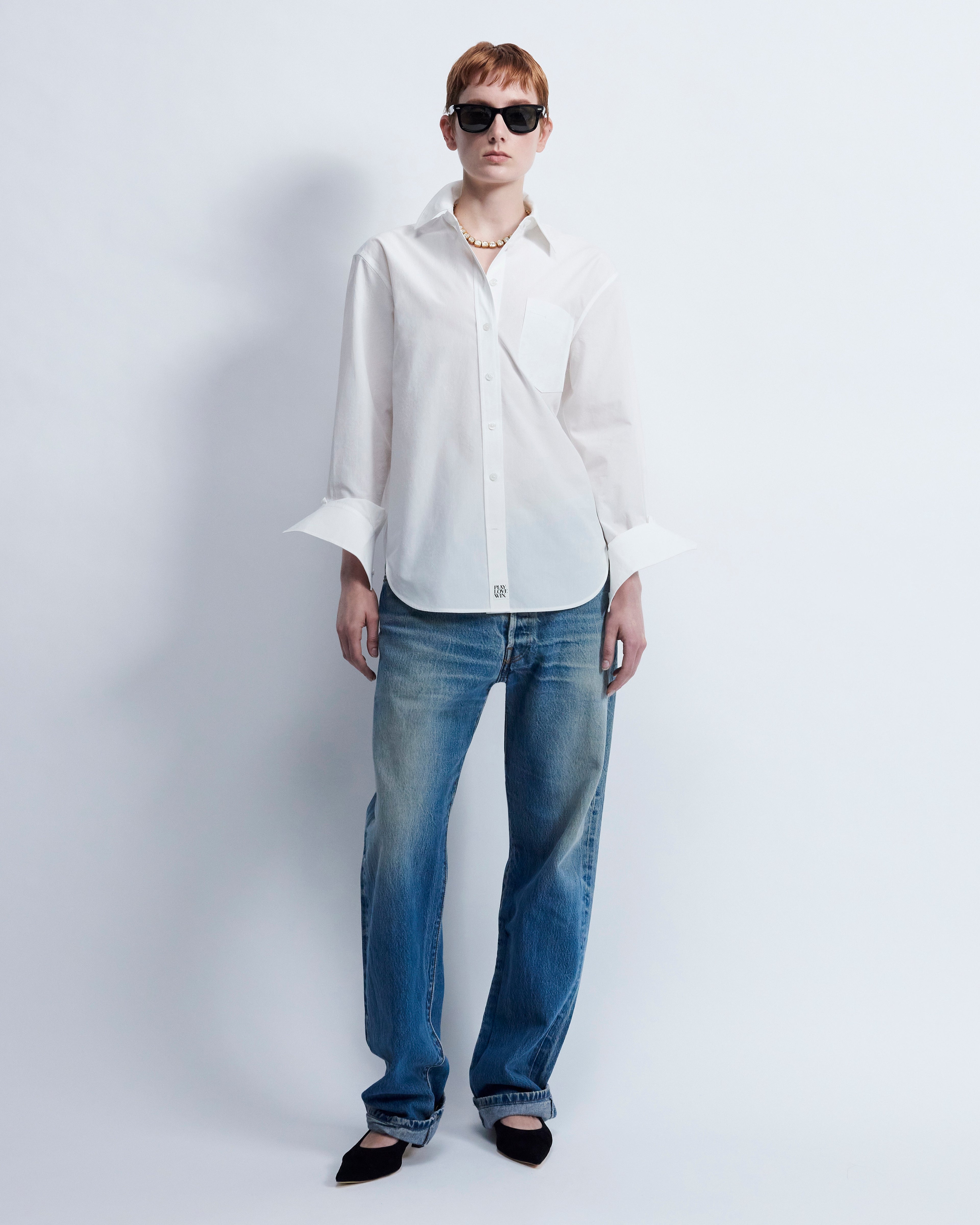 Maria - Breeze Technical Poplin in Porcelain White - view 1