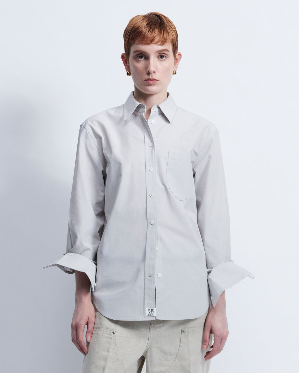 Maria - Breeze Technical Poplin in Fog Grey - view 1