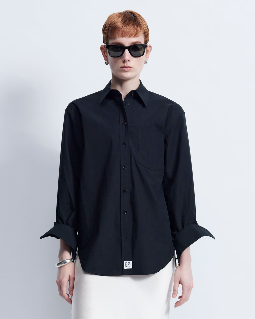 Maria - Cotton Broadcloth in Black - view 1