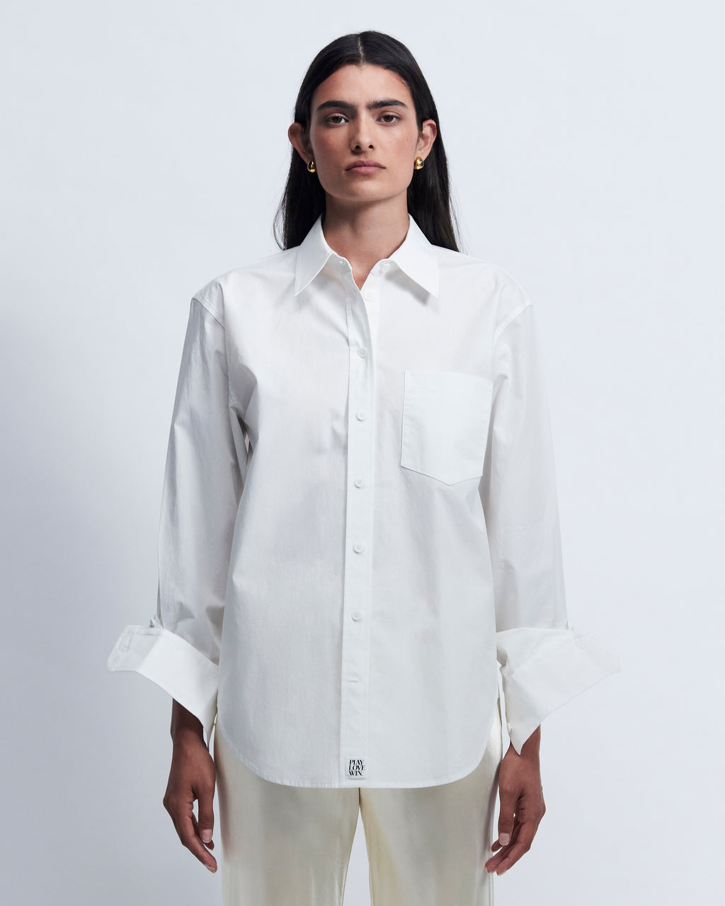 Maria - Cotton Broadcloth in Eggshell White - view 1