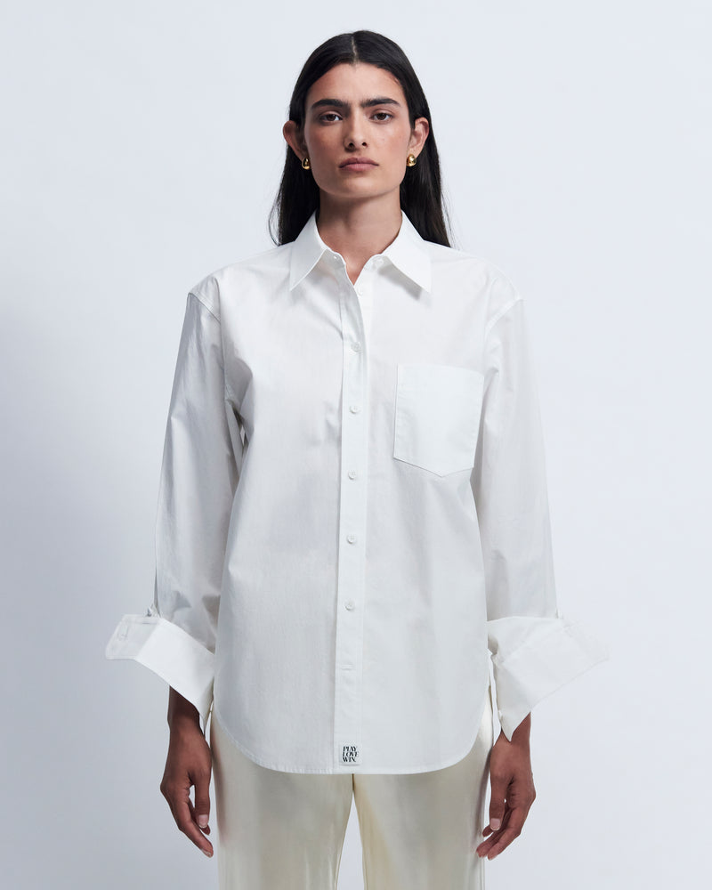 Maria - Cotton Broadcloth in Eggshell White - view 1