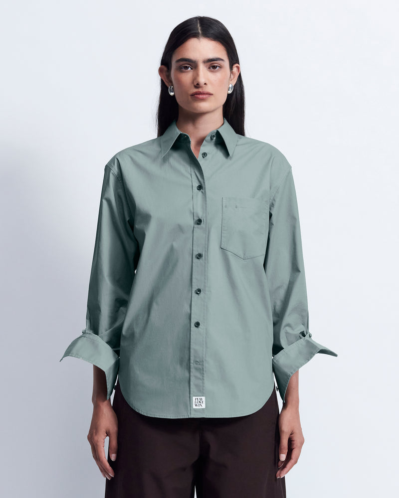 Maria - Cotton Broadcloth in Sage Green - view 1