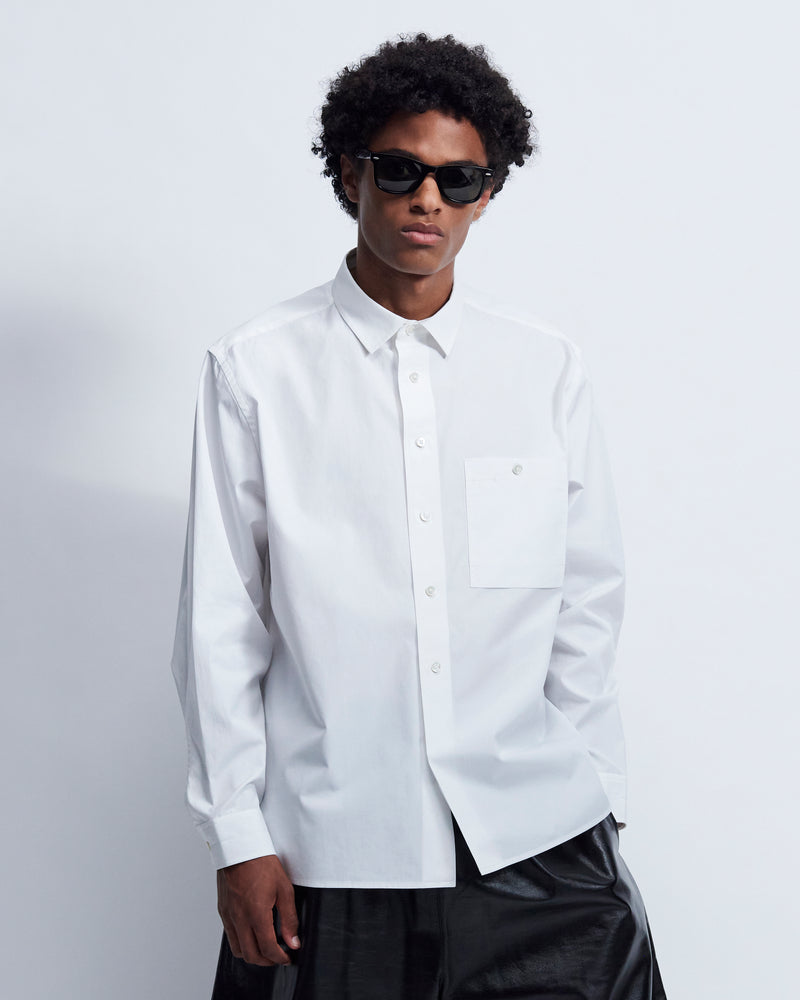 Roy - Cotton Poplin in Optic White - view 1