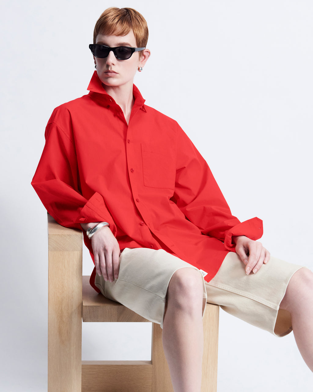 Ruba - Cotton Broadcloth in Cherry Red - view 1