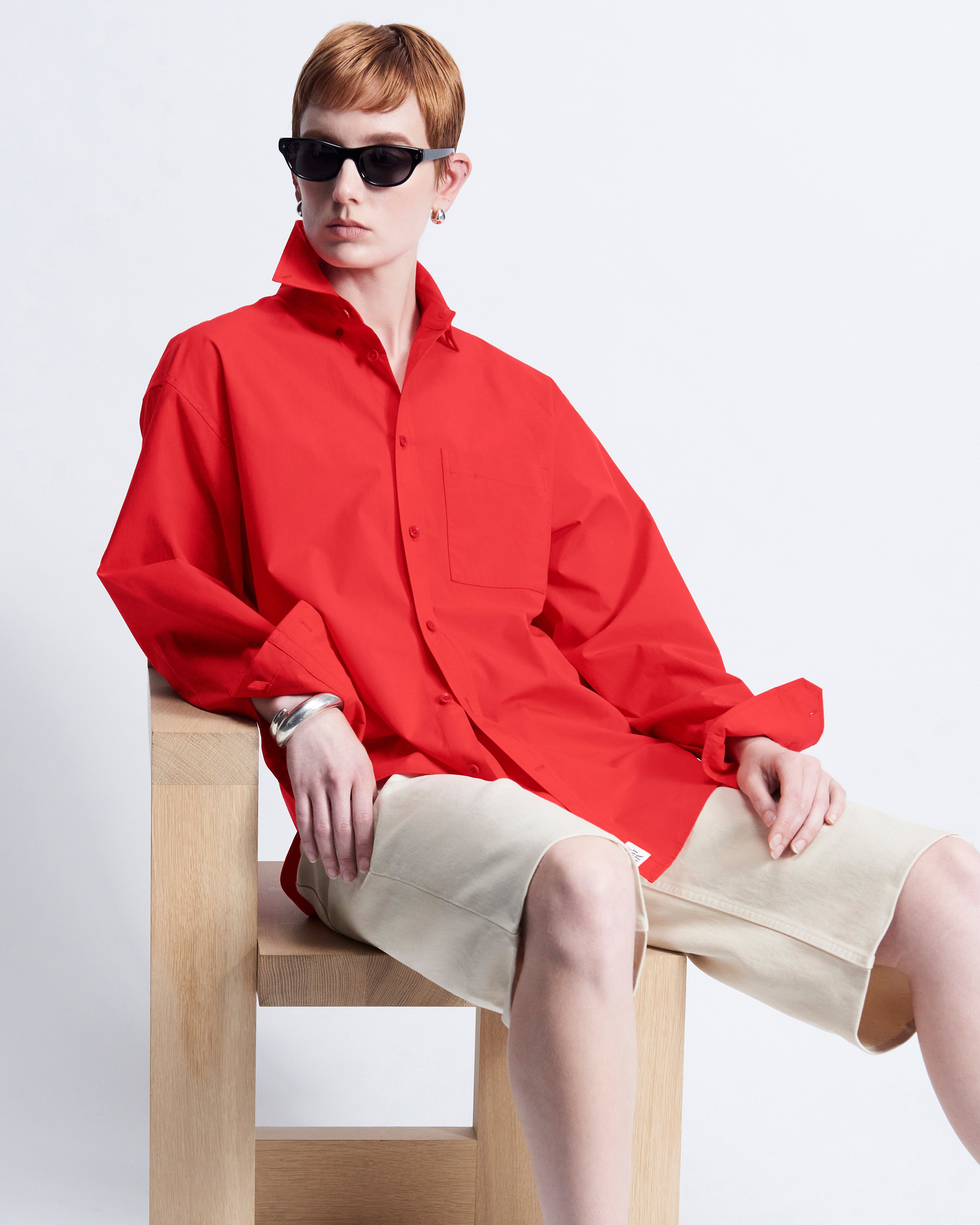Ruba - Cotton Broadcloth in Cherry Red - view 1