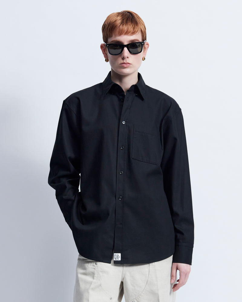 Ruba - High Twist Gabardine in Black - view 1