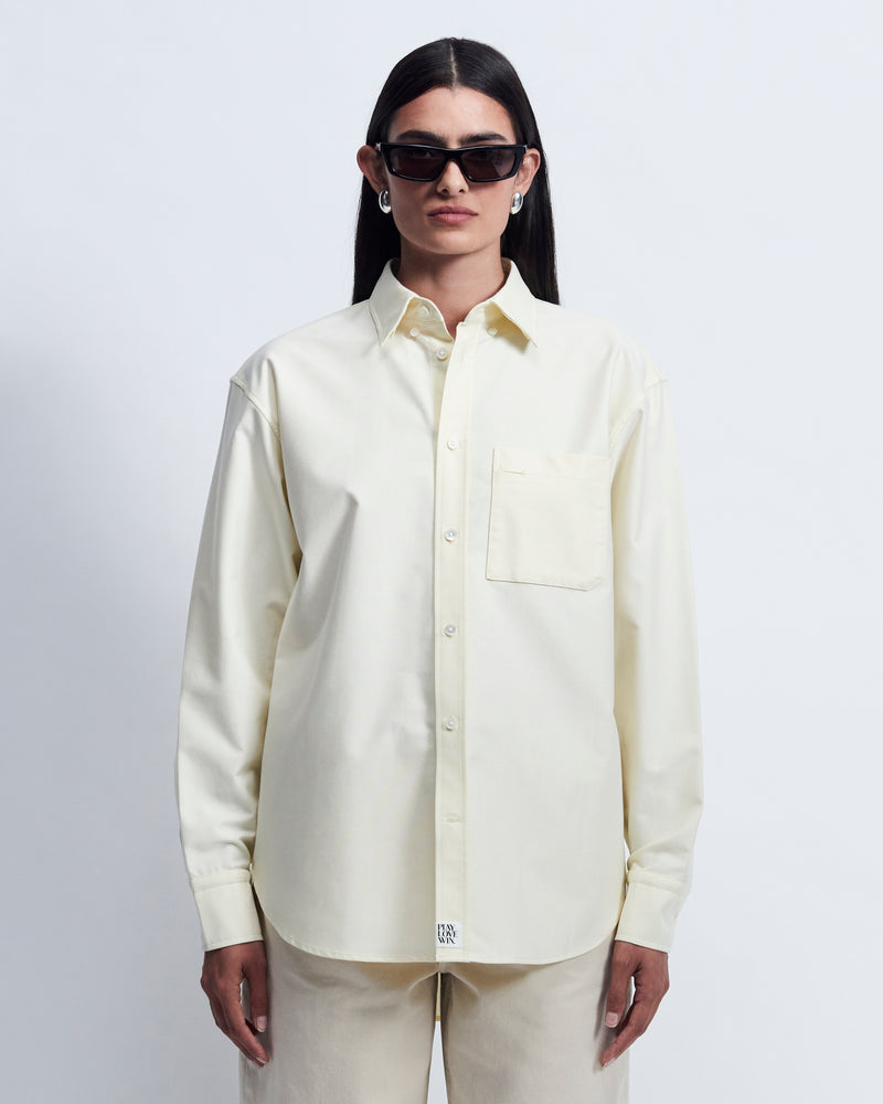 Ruba - High Twist Oxford in Butter Yellow - view 1