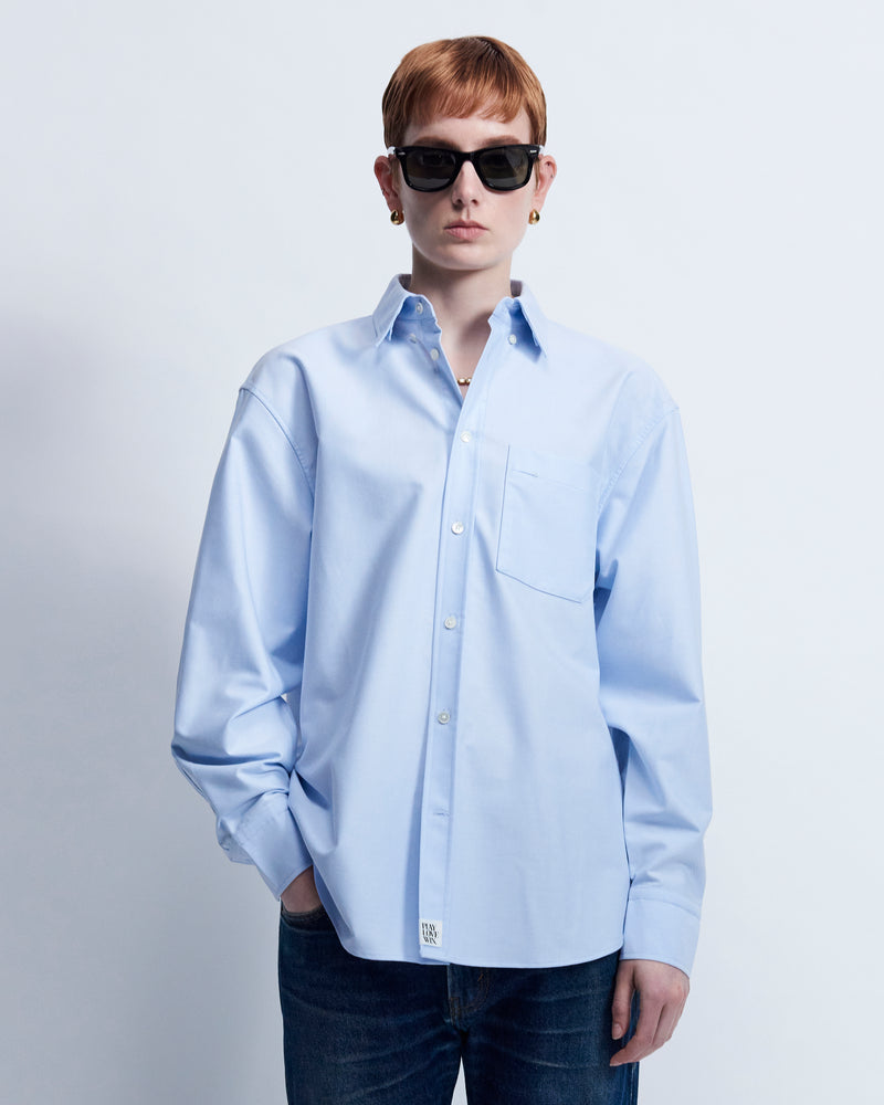 Ruba - High Twist Oxford in Light Blue - view 1