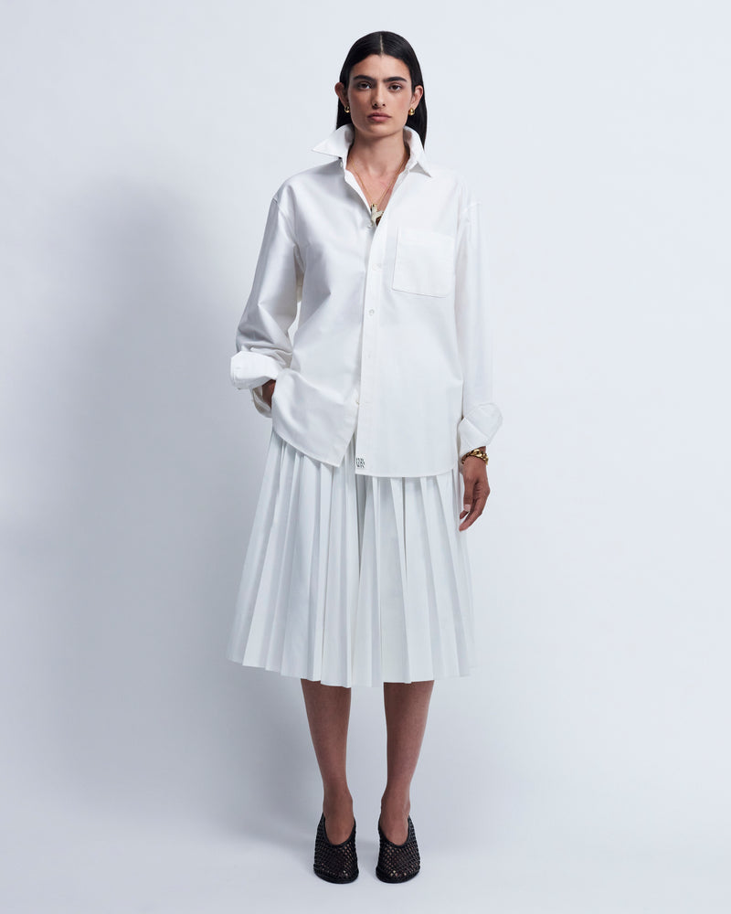 Ruba - High Twist Oxford in Optic White - view 1