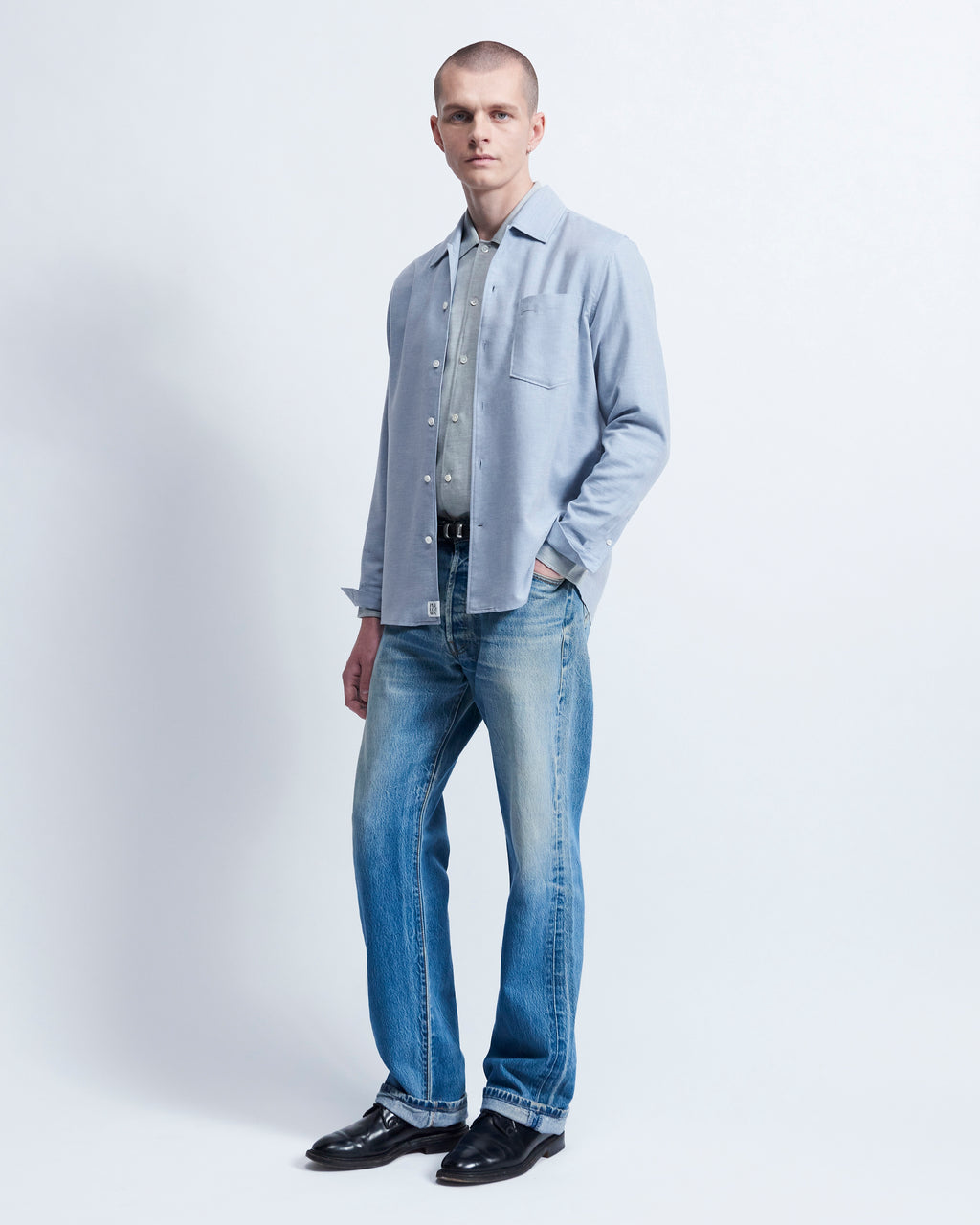 Sam - Cotton Cashmere in Chambray Blue - view 1