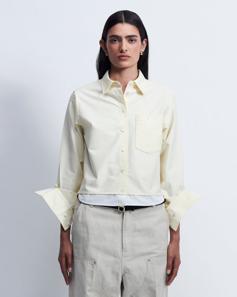 Sophie - High Twist Oxford in Butter Yellow - view 1