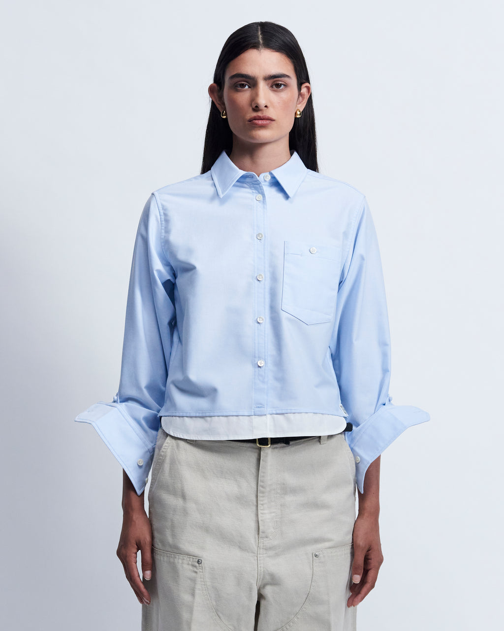 Sophie - High Twist Oxford in Light Blue - view 1