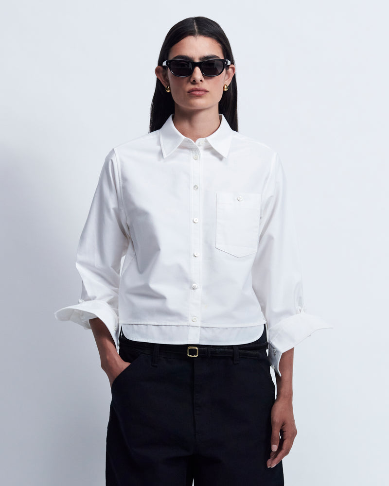 Sophie - High Twist Oxford in Optic White - view 1