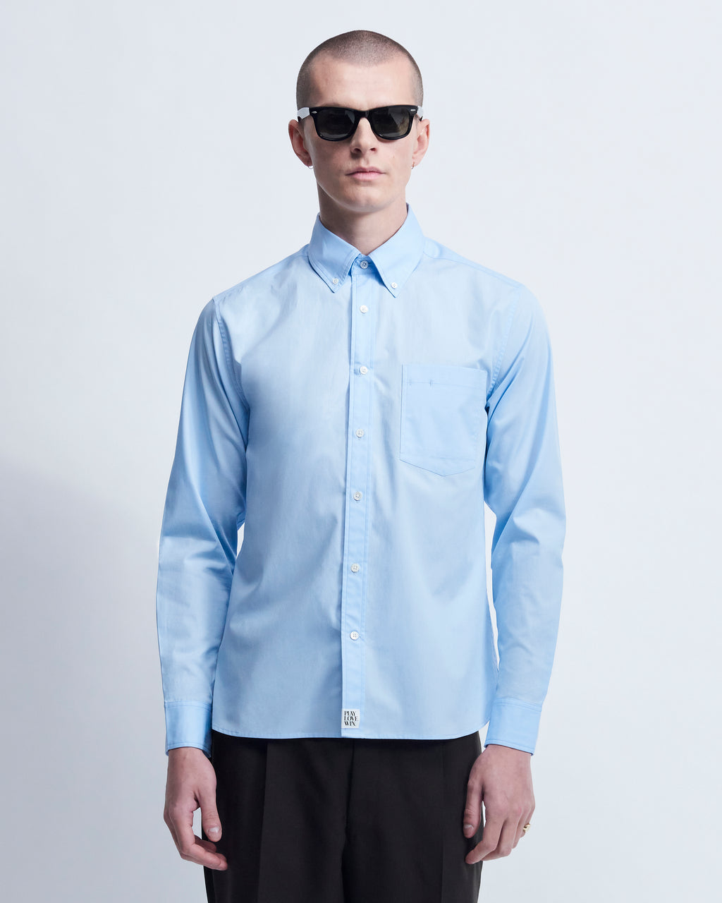 Spencer - Cotton Poplin in Sky Blue - view 1