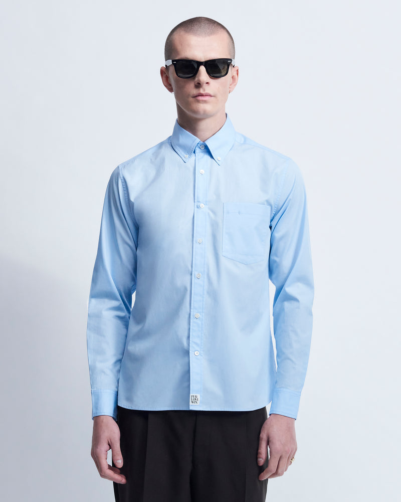 Spencer - Cotton Poplin in Sky Blue - view 1