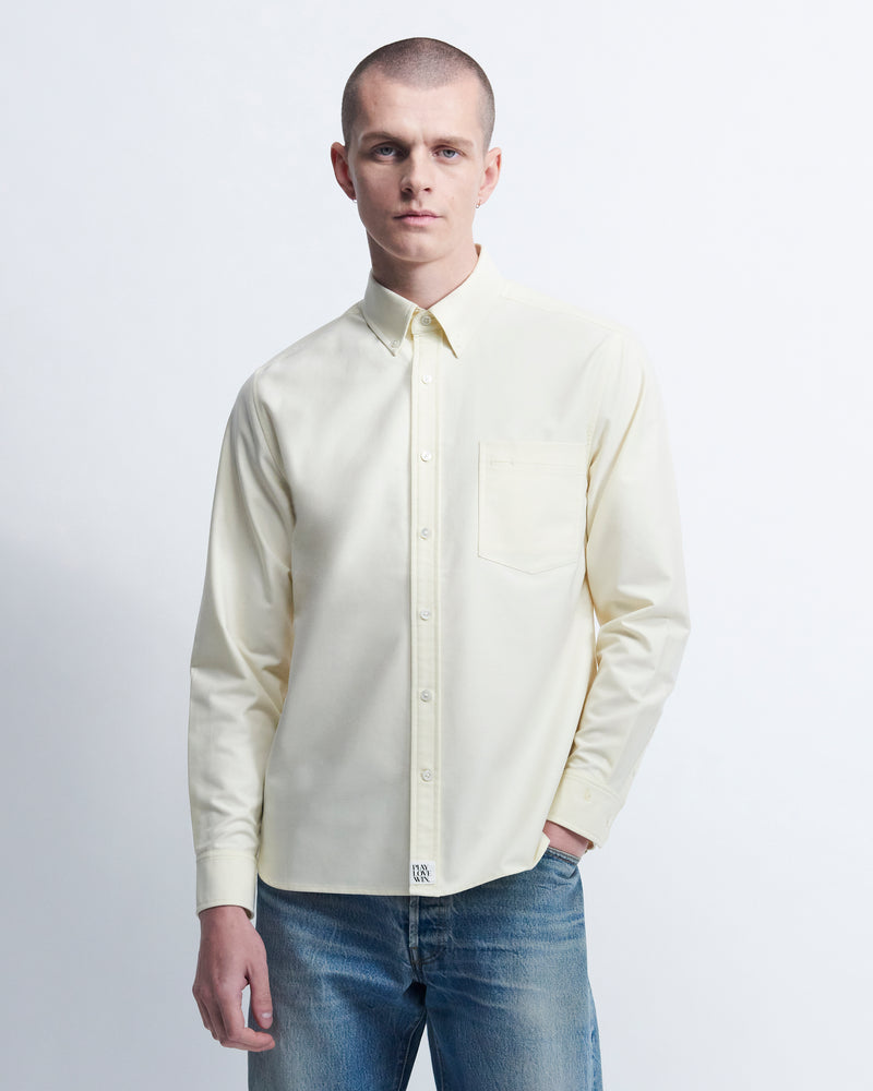 Spencer - High Twist Oxford in Butter Yellow - view 1