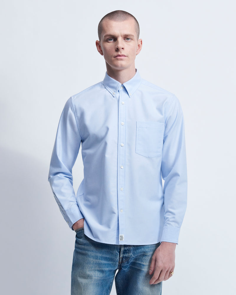 Spencer - High Twist Oxford in Light Blue - view 1