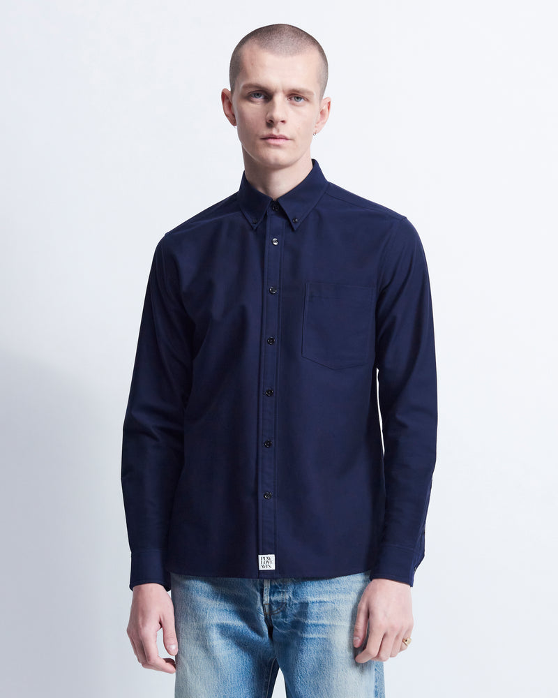 Spencer - High Twist Oxford in Navy - view 1