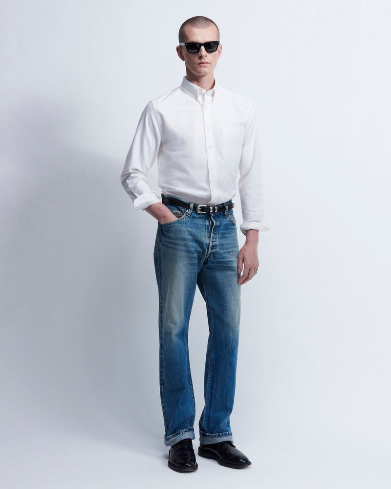 Spencer - High Twist Oxford in Optic White - view 1
