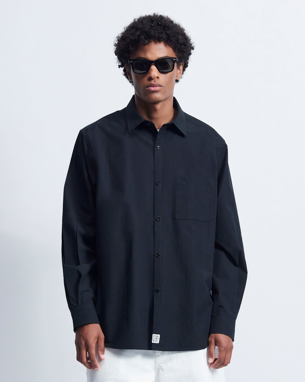 Walter - Cotton Broadcloth in Black - view 1