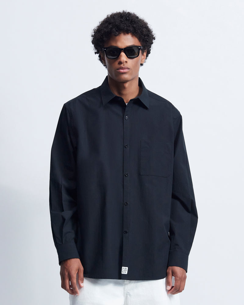 Walter - Cotton Broadcloth in Black - view 1