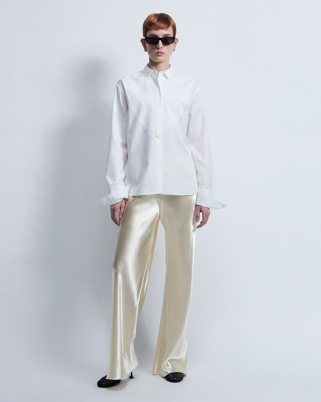 Anna - Cotton Birdseye in Optic White - view 2