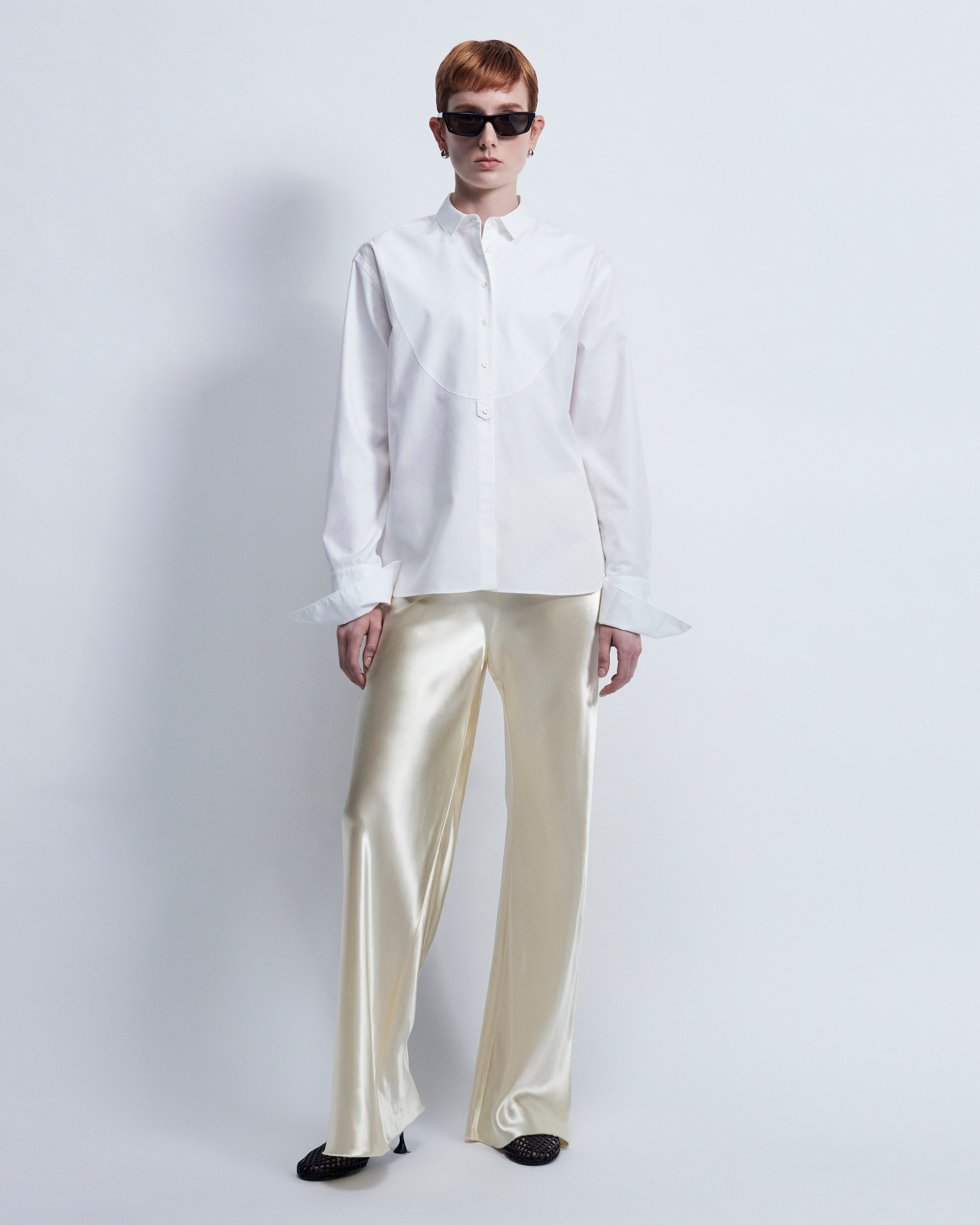 Anna - Cotton Birdseye in Optic White - view 2