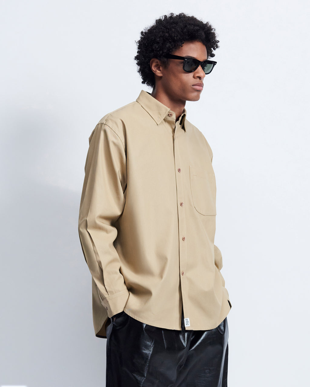 Billie - High Twist Gabardine in Tan - view 2
