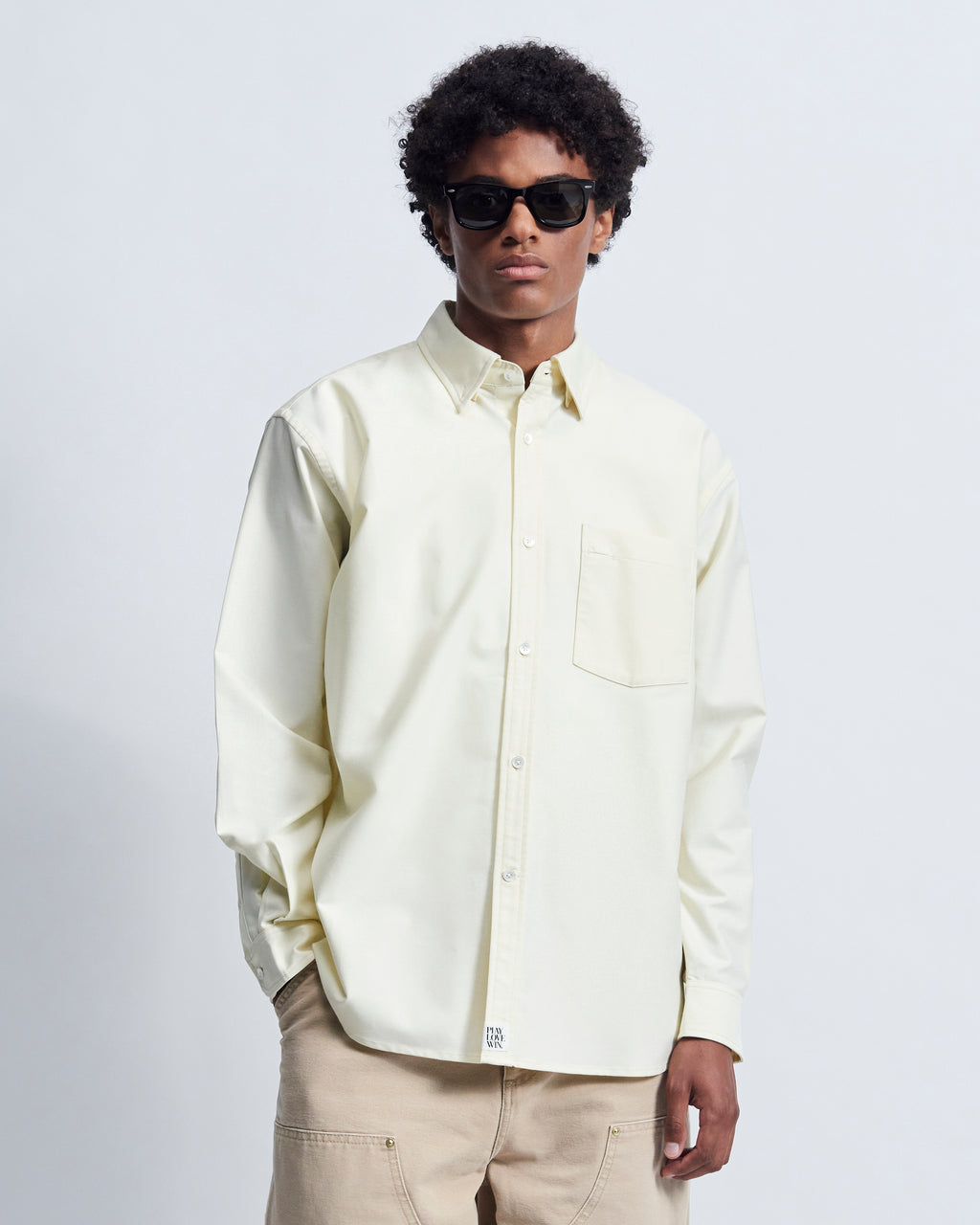 Billie - High Twist Oxford in Butter Yellow - view 2