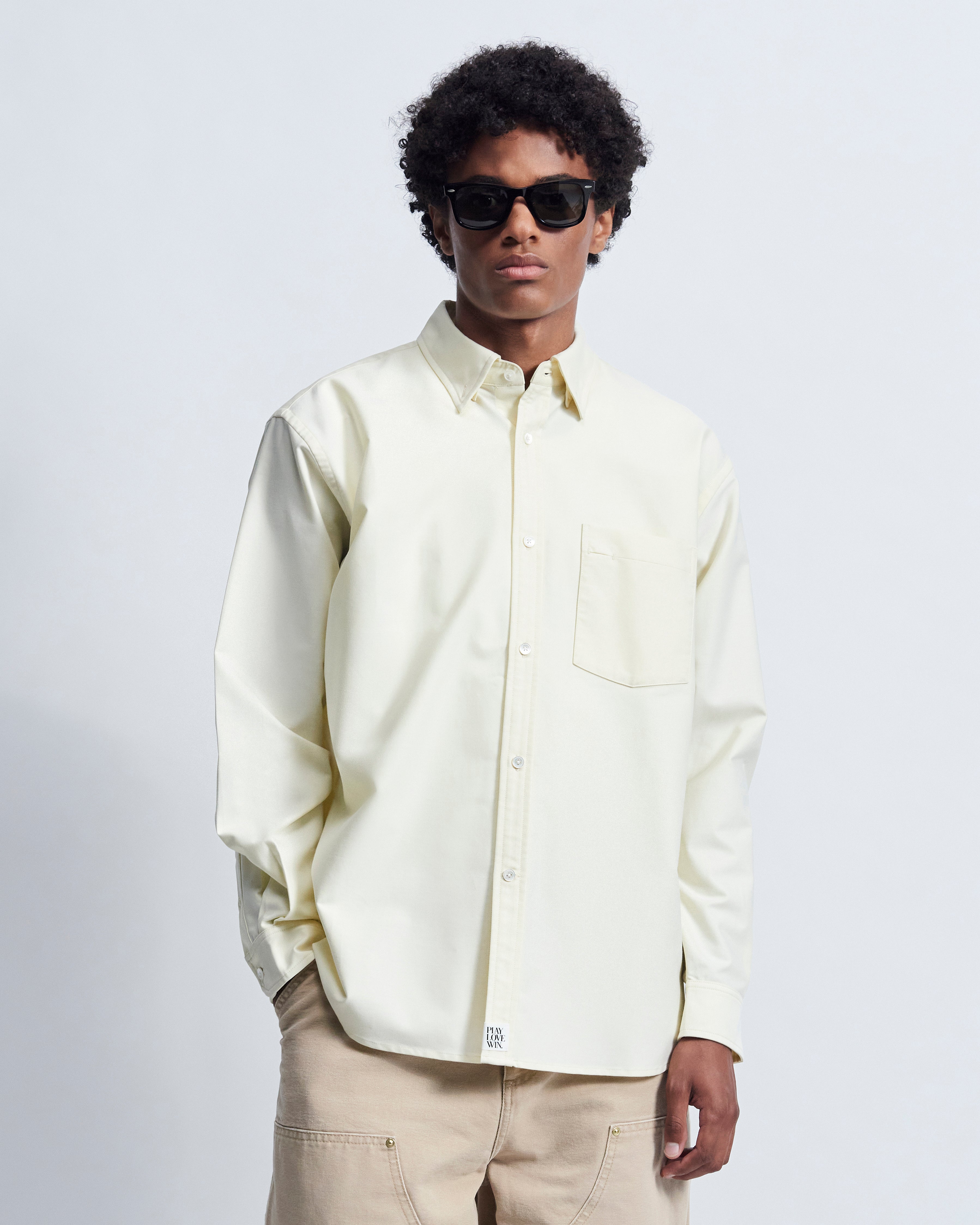 Billie - High Twist Oxford in Butter Yellow - view 2