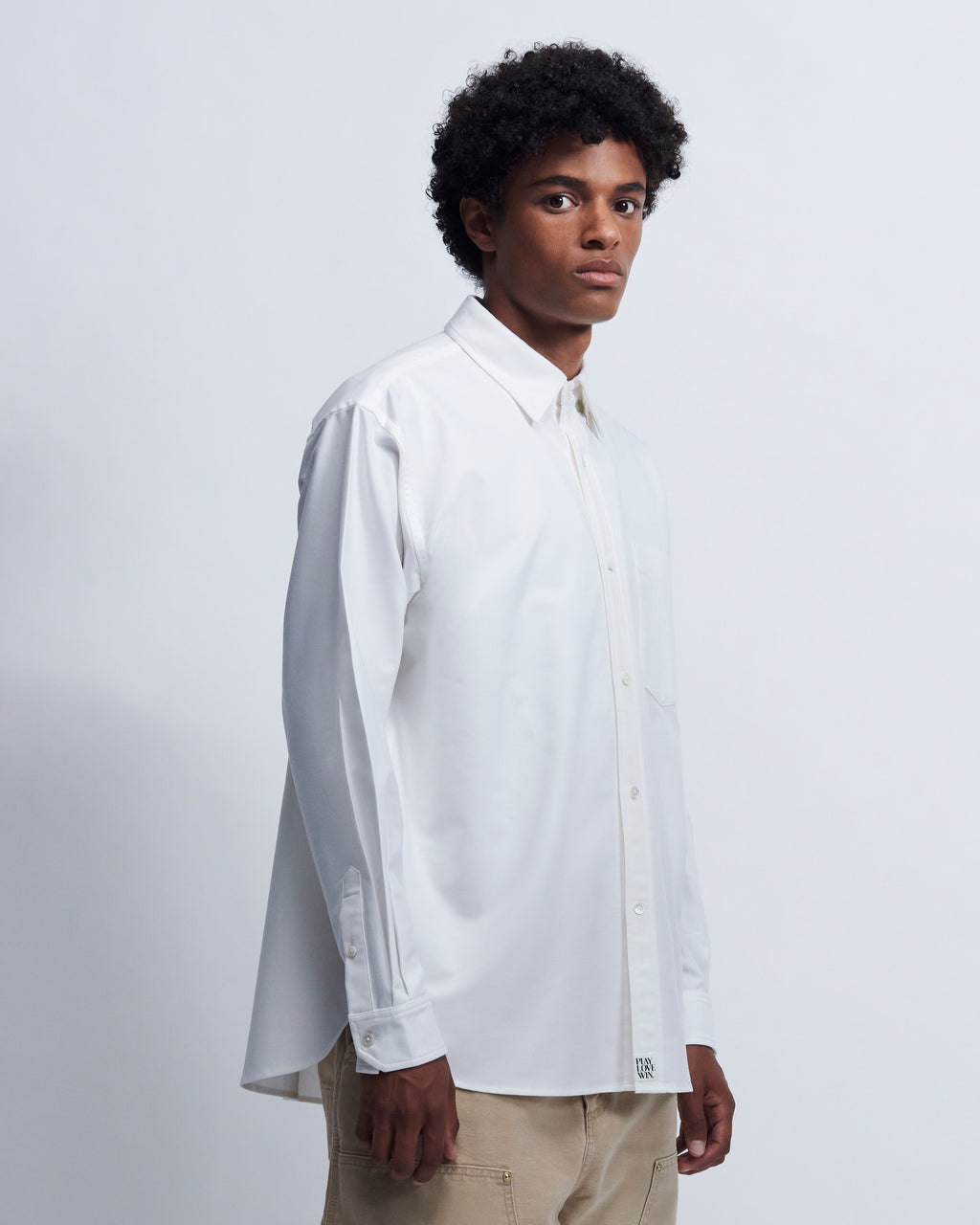 Billie - High Twist Oxford in Optic White - view 2