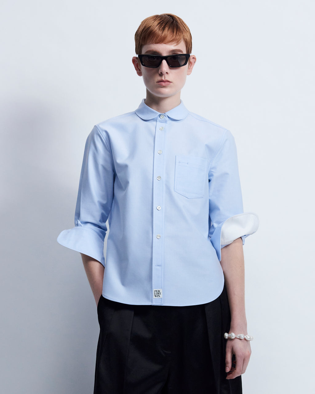 Binx - High Twist Oxford in Light Blue - view 2