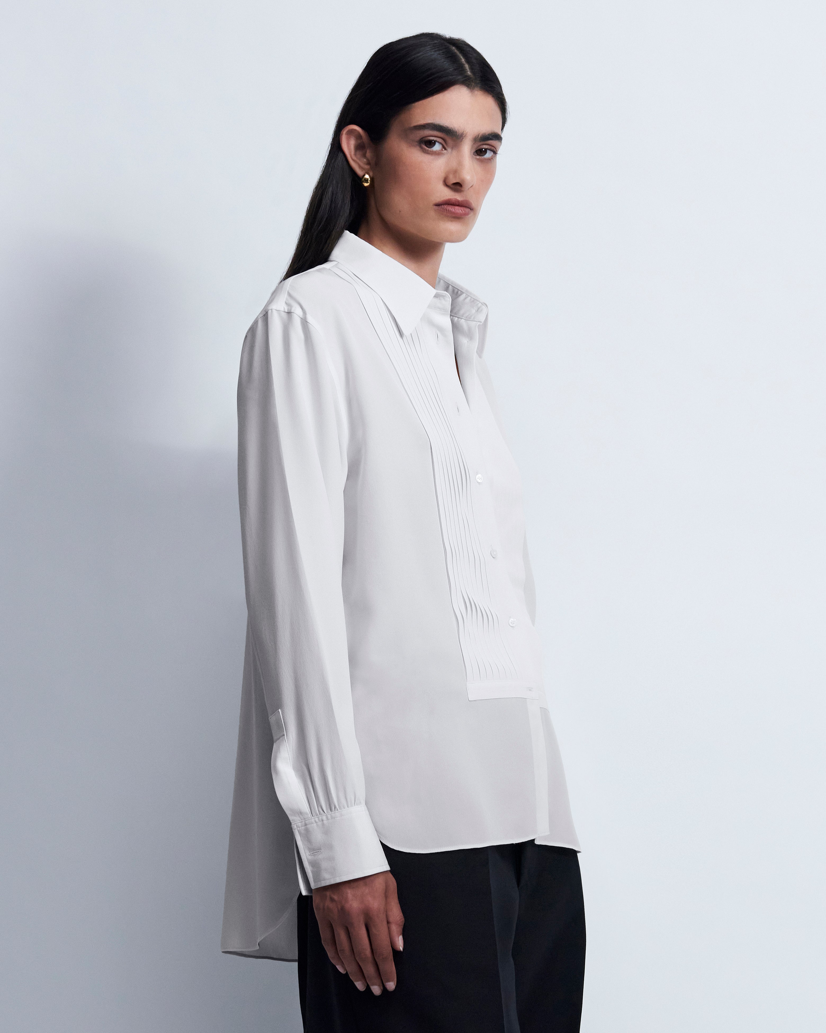 Justine - Silk Habotai in Ivory - view 2