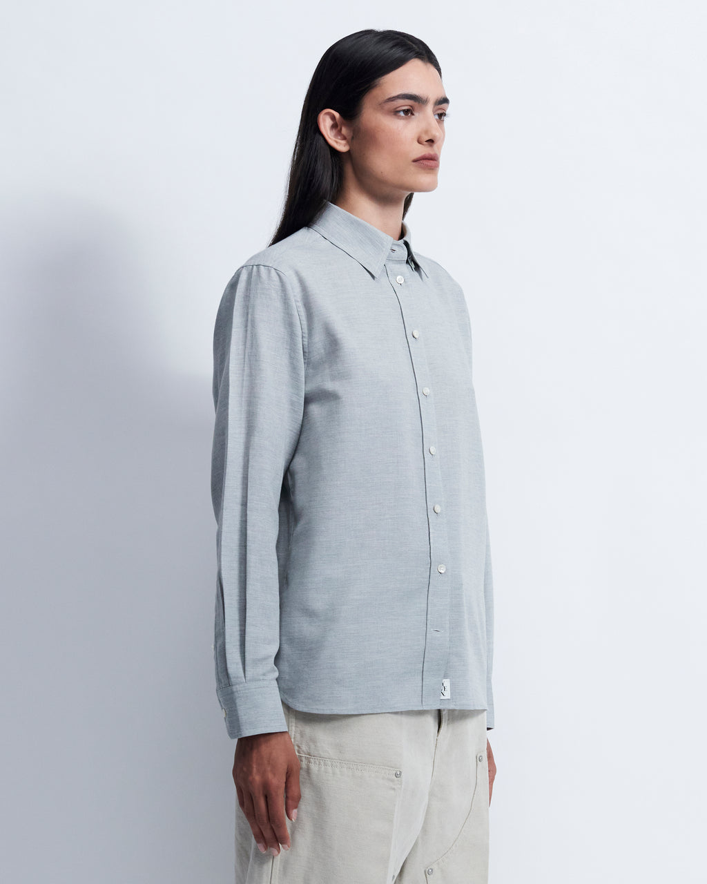 Lillian - Cotton Cashmere in Heather Grey - view 2