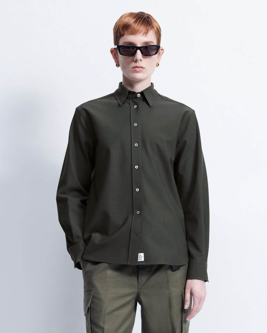 Lillian - Wool Poplin in Forest Green - view 2