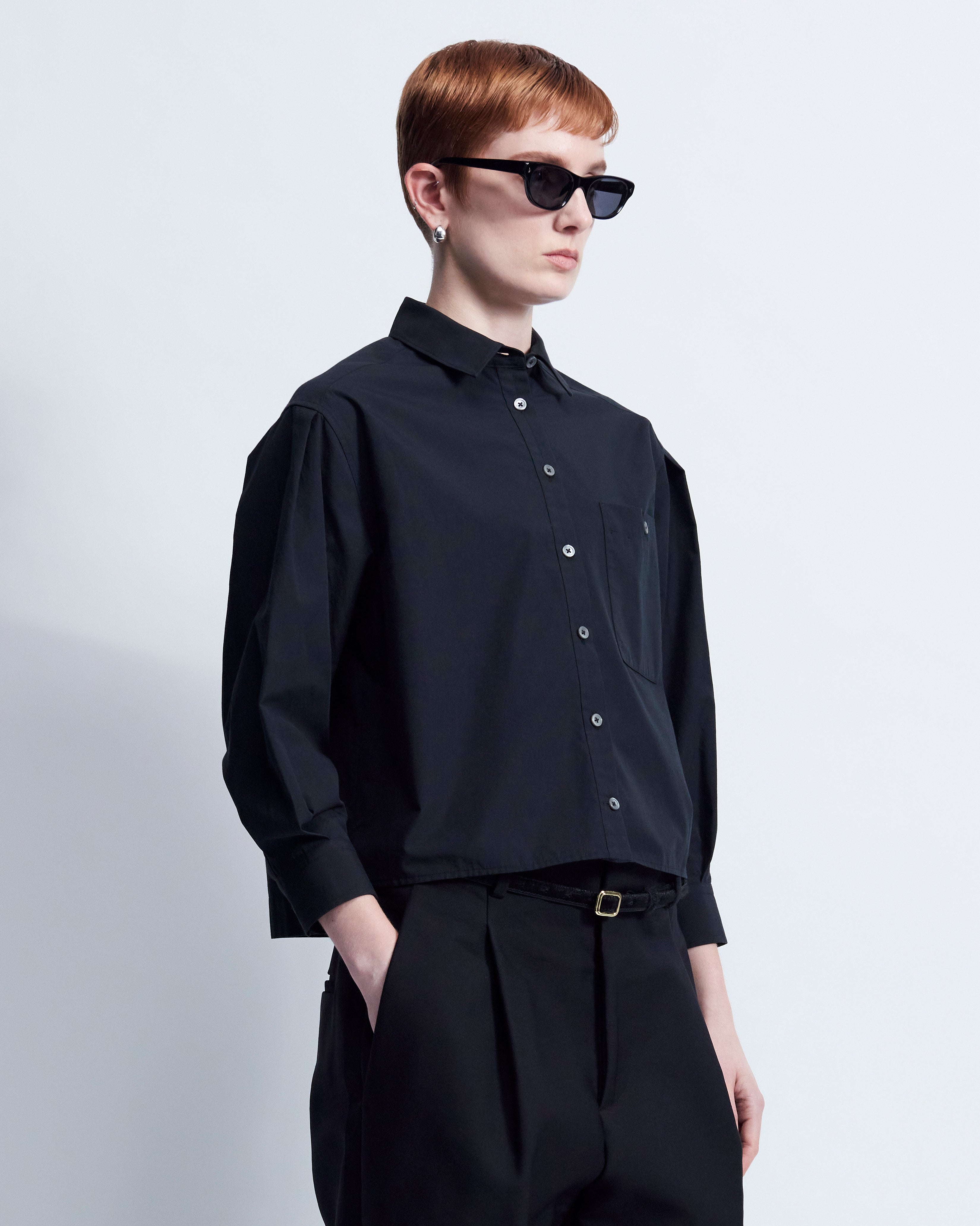 Linda - Breeze Technical Poplin in Black - view 2