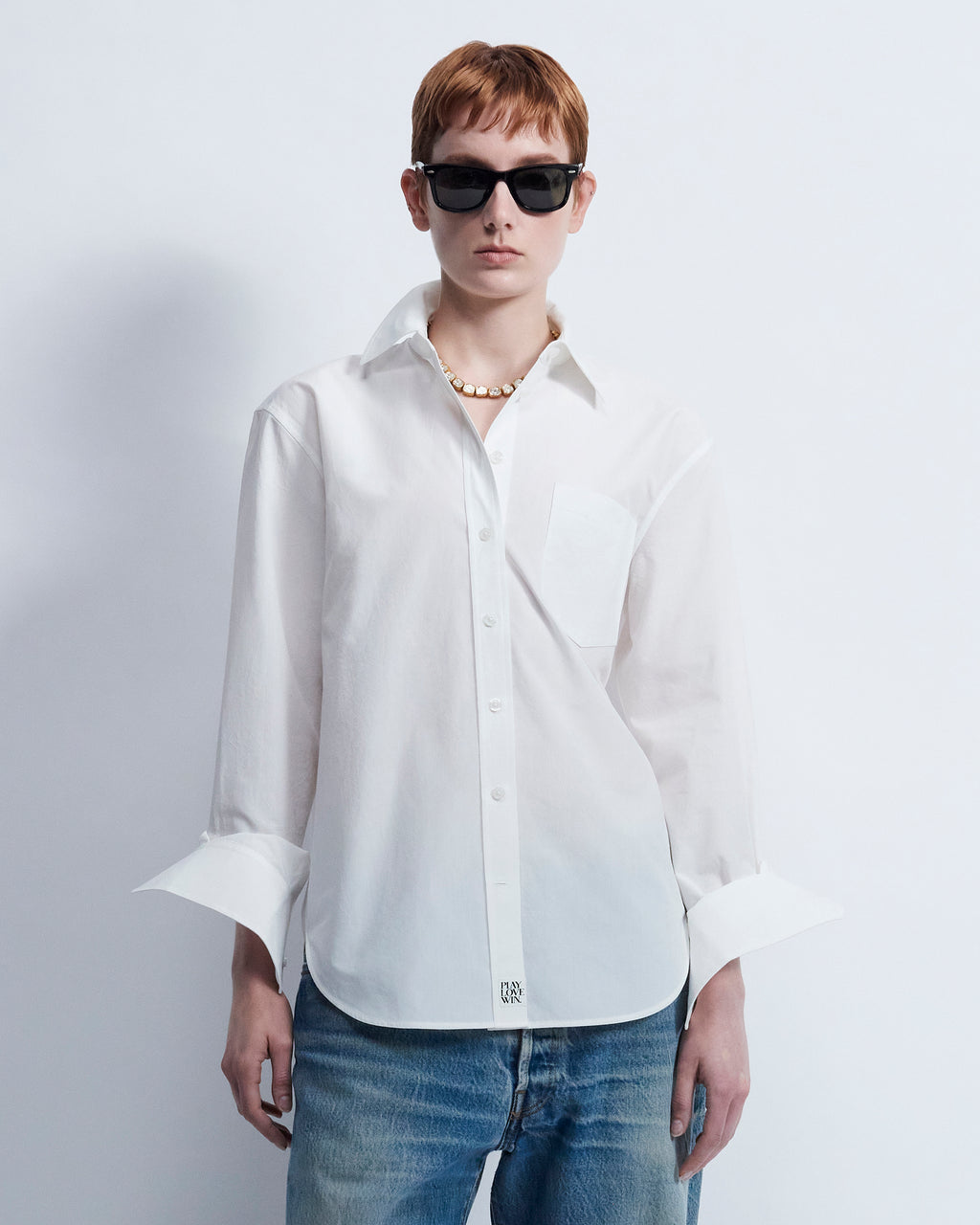 Maria - Breeze Technical Poplin in Porcelain White - view 2